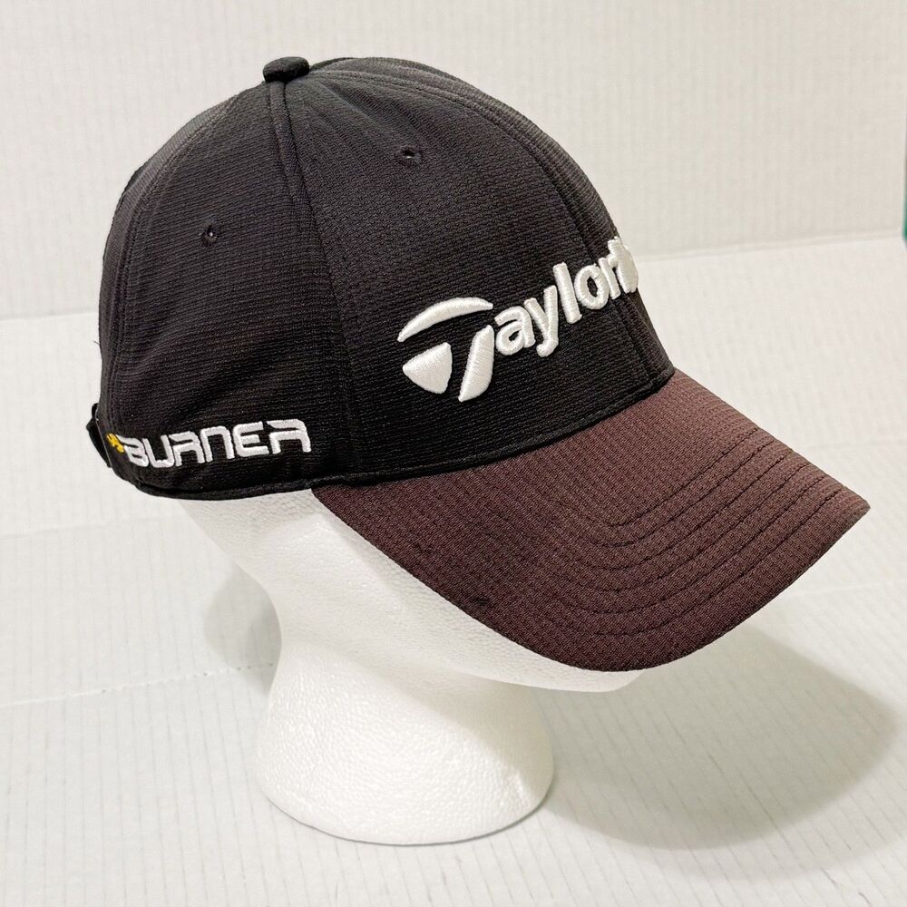 Taylormade Hat Cap Strap Back Adult One Sz Black Brown R9 Burner Polyester Golf